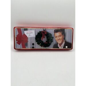 Vintage 1999 Elvis Presley Russell Stover Christmas Candy Tin Collectible Box